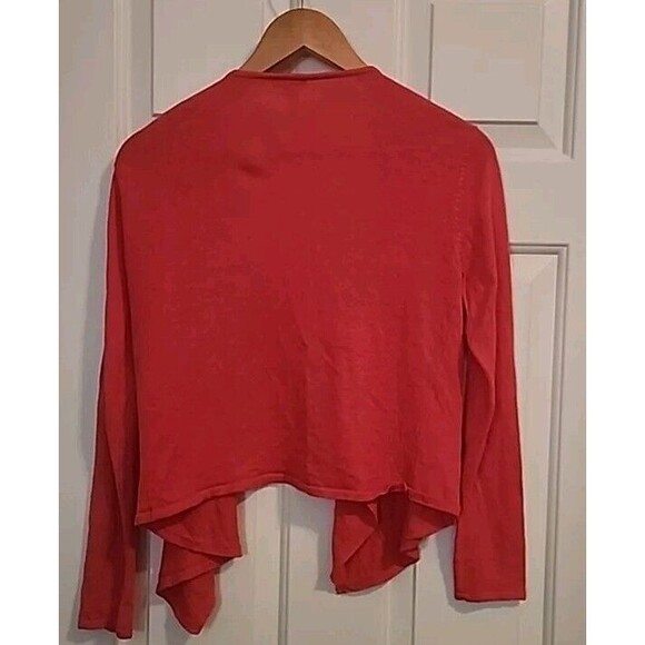 J.jill Cardigan Small Red Lightweight Soft Sweater Long Sleeves - Picture 7 of 7
